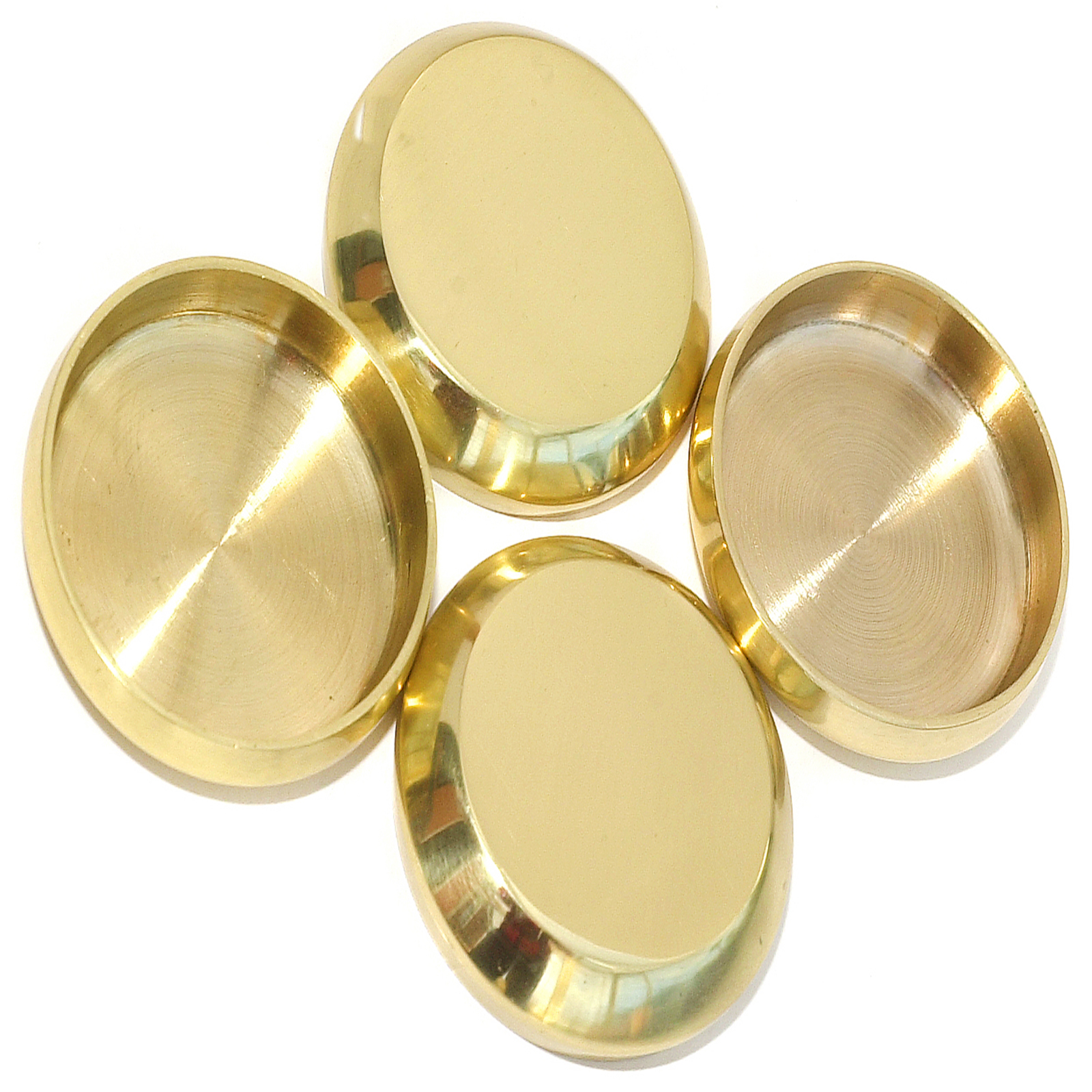 Solid Brass Castor Cups J A Milton