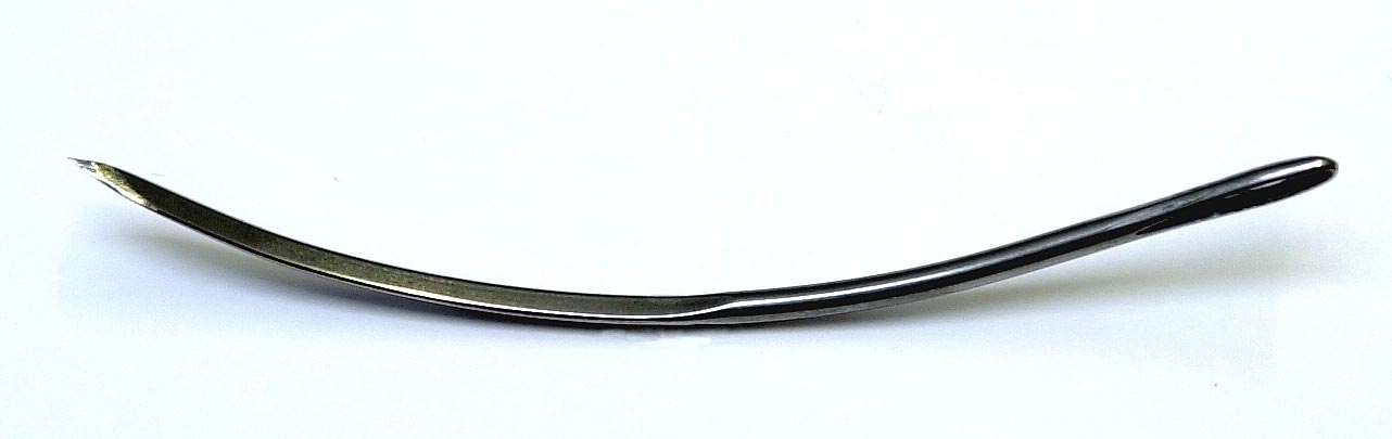 Curved Bayonet Spring Needle - J A Milton