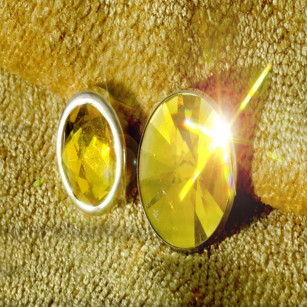 Gem (Diamonte) Buttons - Yellow