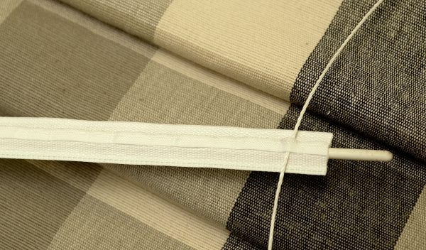 Roman Blind Rod Tape - Tubular pocket - Ivory