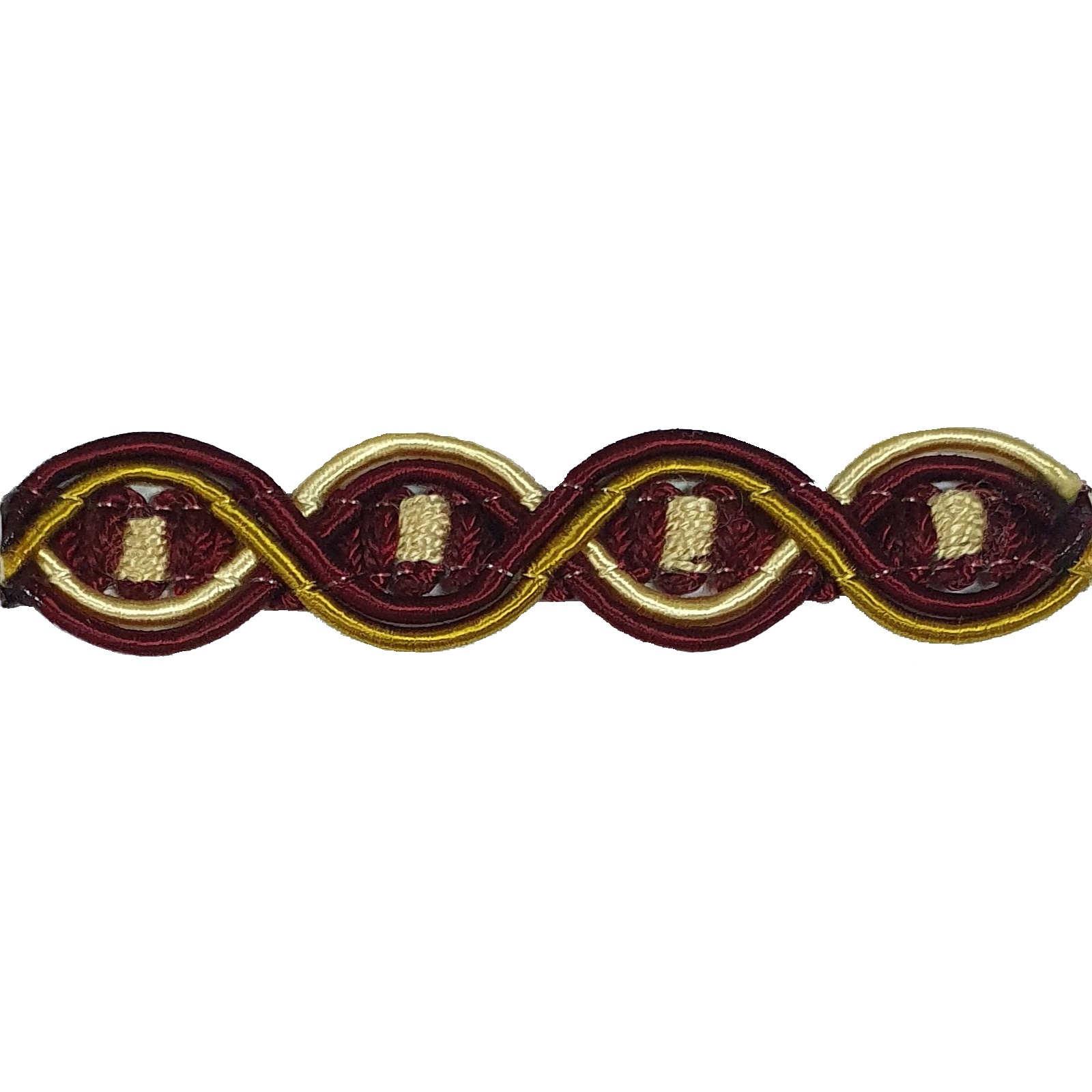 London Eye Braid - Colour 7084 Red/Gold/Cream