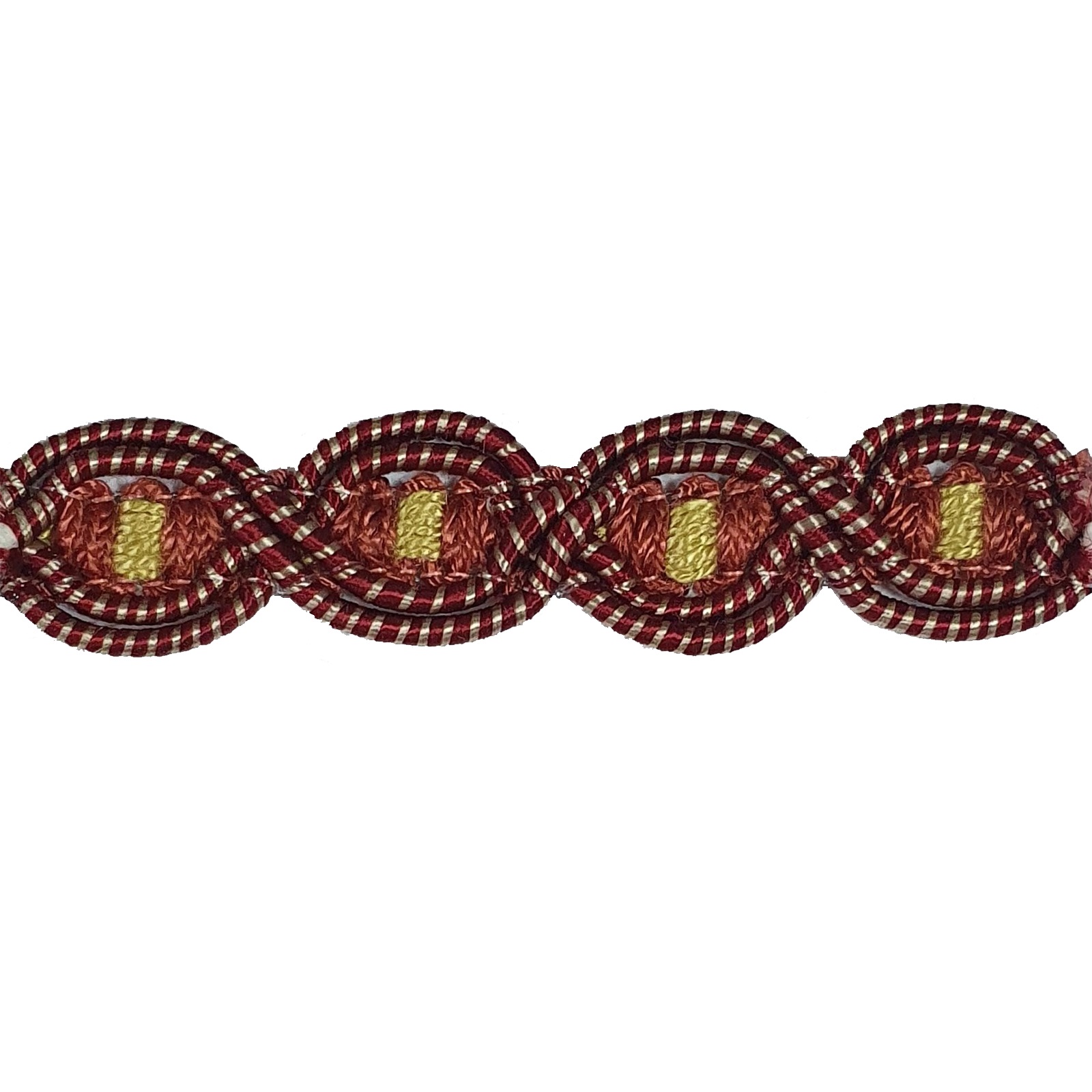 London Eye Braid - Colour. 7088 Red and Gold
