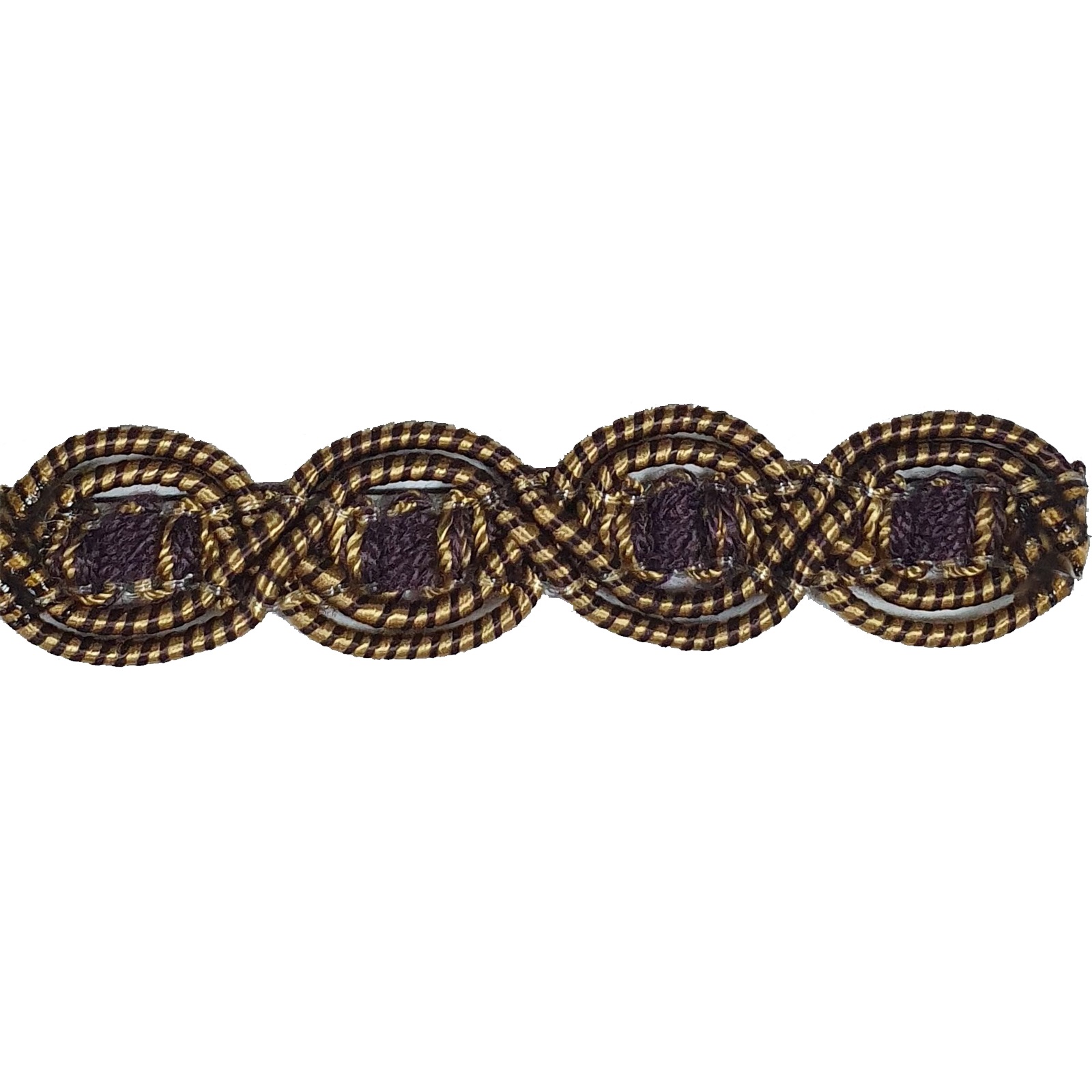 London Eye Braid - Colour. 7094 Gold/Purple