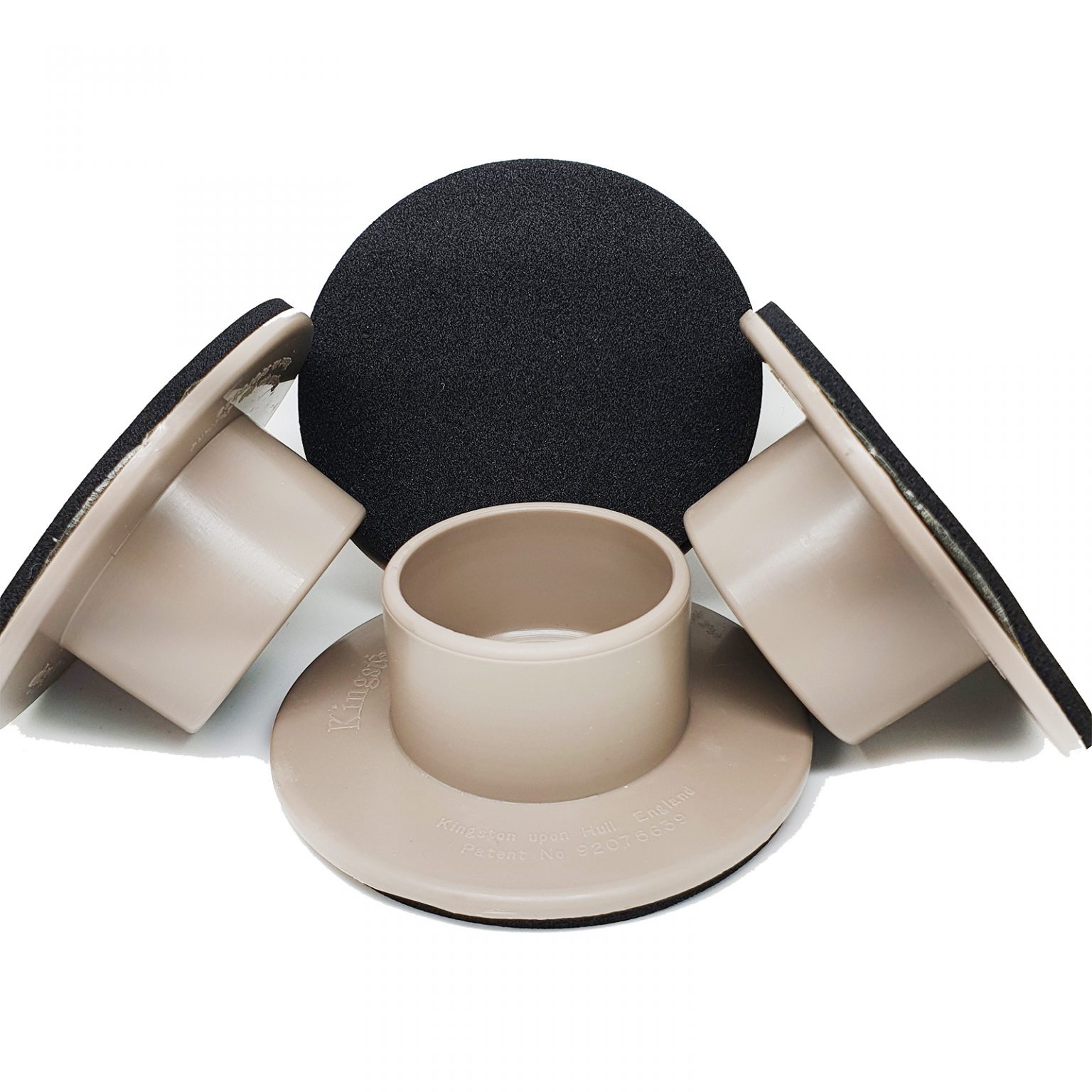 Twin Wheel Castor Cups/Glides for Hard Floor 50mm dia J A Milton