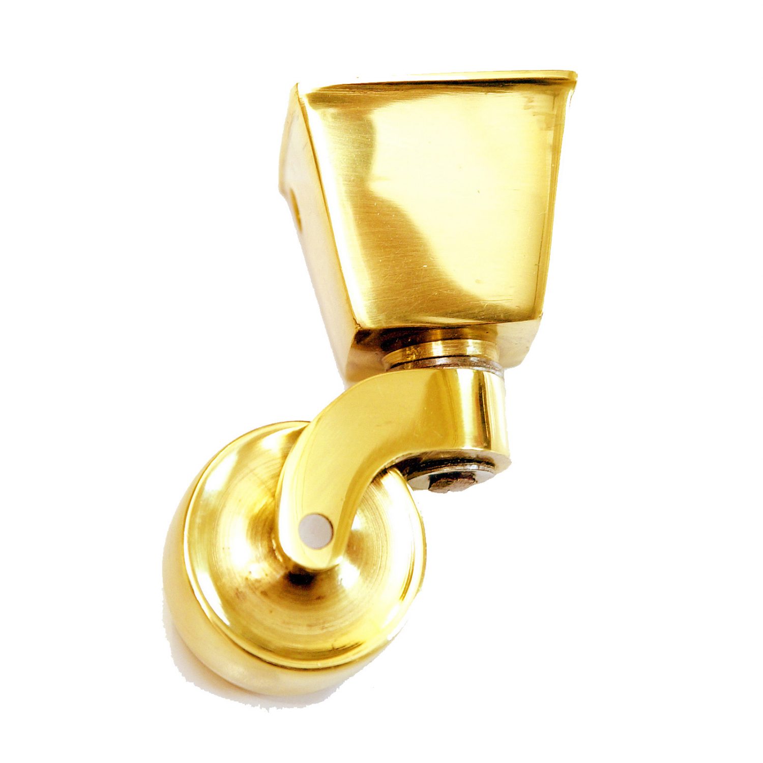 Brass Square Cup Castors 1inch wide at top J A Milton