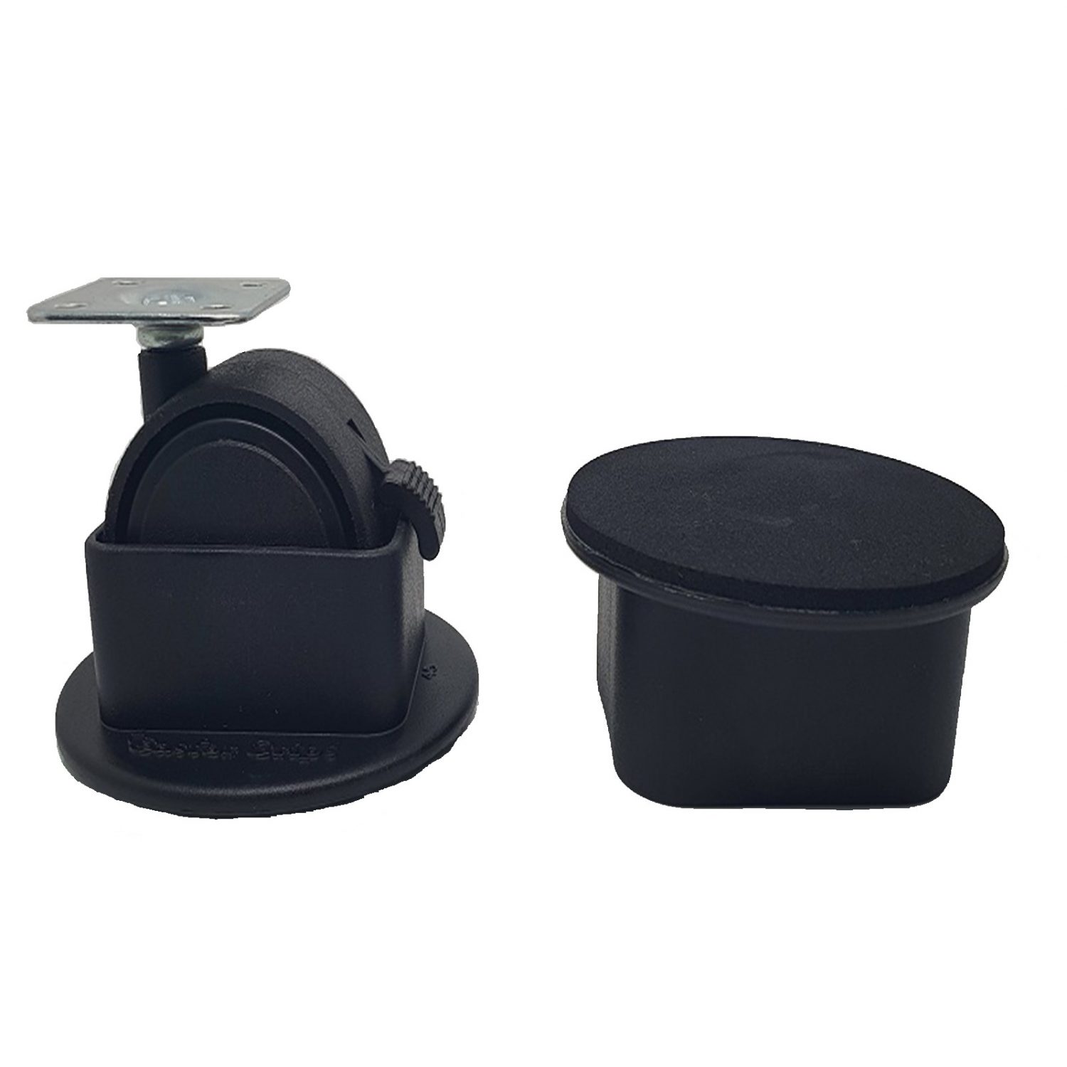 Twin Wheel Castor Cups/Glides for Hard Floor 50mm dia J A Milton