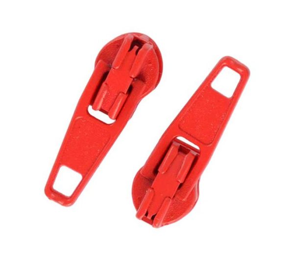 No 3 Loose Zip Sliders - Red